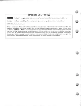 1985-1986 Honda TRX125, FourTrax 125 ATV shop manual Preview image 2