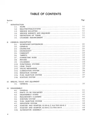 Comprehensive Overhaul Manual for 10-360 and TSIO-360 Aircraft Engines Preview image 2