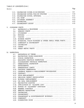 Continental IO-360-A, IO-360-B, IO-360-C, IO-360-D, TSIO-360-A, TSIO-360-B, TSIO-360-C, TSIO-360-D aircraft engine overhaul manual Preview image 3