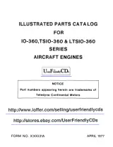 1970–1977 Teledyne Continental IO-360 / TSIO-360 / LTSIO-360 Aircraft Engines Illustrated Parts Catalog (P/N X30031A) – preview page 1