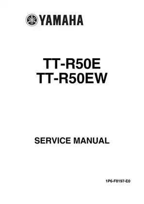 Yamaha TT-R50E / TT-R50EW Service Manual (2006 Edition)