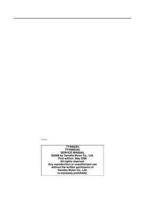Yamaha TT-R90 Service Manual - Comprehensive Repair and Maintenance Guide Preview image 2