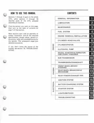 1984 Honda ATC125M Shop Manual - Detailed Service Guide Preview image 3