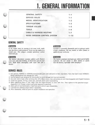 1984 Honda ATC125M Shop Manual - Detailed Service Guide Preview image 5