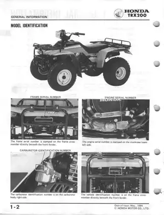 Honda TRX200 Comprehensive Service Manual Preview image 5