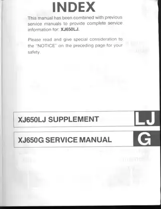 Yamaha XJ650LJ Turbo Service Manual - Comprehensive Repair Guide Preview image 4
