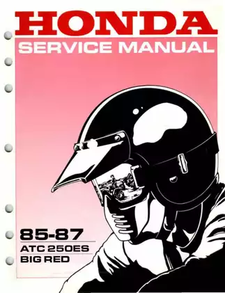 Honda ATC 250ES Service Manual (1985 Model) - Repair, Maintenance & Troubleshooting Guide