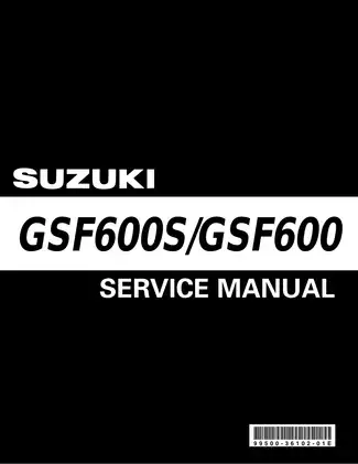 Suzuki GSF600S / GSF600 Service Manual (1999-2002) - Comprehensive Guide for Maintenance & Repair