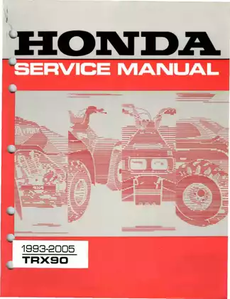 Honda TRX90 1993-2005 Service Manual - Complete Guide for Maintenance and Repair