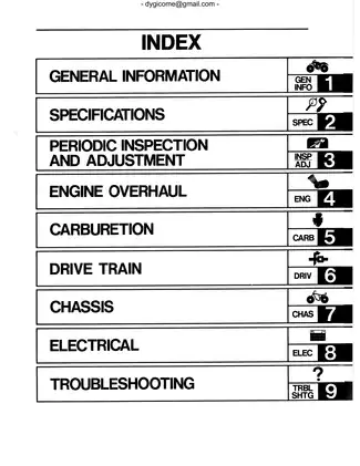 Comprehensive Yamaha YFM250W Service Manual (2000-Current) Preview image 2