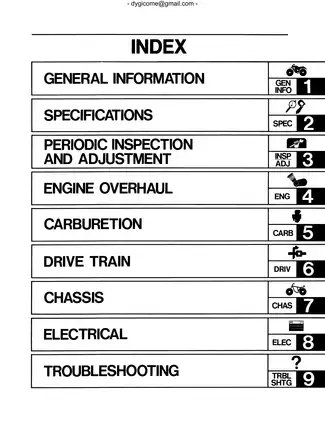 Comprehensive Yamaha YFM350ERA Service Manual - Maintenance & Repair Guide Preview image 3