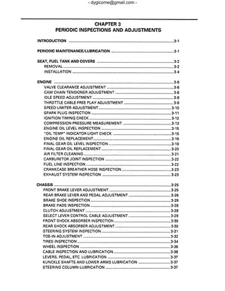Comprehensive Yamaha YFM350ERA Service Manual - Maintenance & Repair Guide Preview image 5