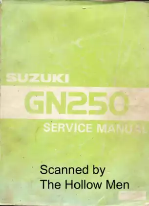 Suzuki GN250 Motorcycle Service Manual - Expert Maintenance Guide