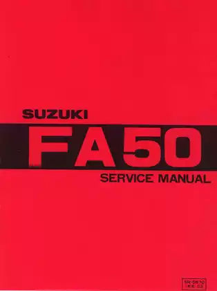Suzuki FA50 Comprehensive Service Manual for Efficient Motorcycle Maintenance
