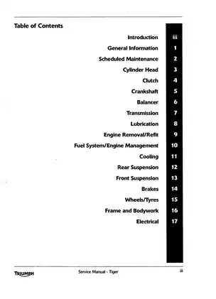 2007-2011 Triumph Tiger 1050 service manual Preview image 3