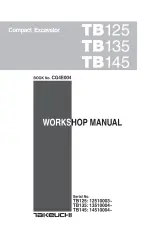 2001 Takeuchi TB125 TB135 TB145 Excavator Workshop Manual (P/N CG4E004) – preview page 1