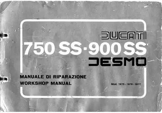 1975-1977 Ducati 750, 900, 750SS, 900SS workshop manual Preview image 1