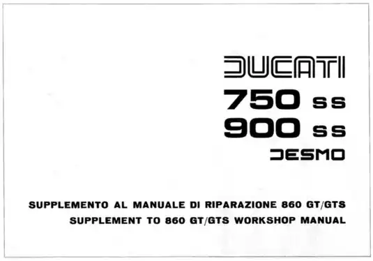 Ducati 750/900 SS Motorcycle Service Manual (1975-1977) Preview image 2