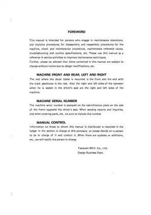 Takeuchi TB6EE Compact Excavator Workshop Manual - Comprehensive Service Guide Preview image 3