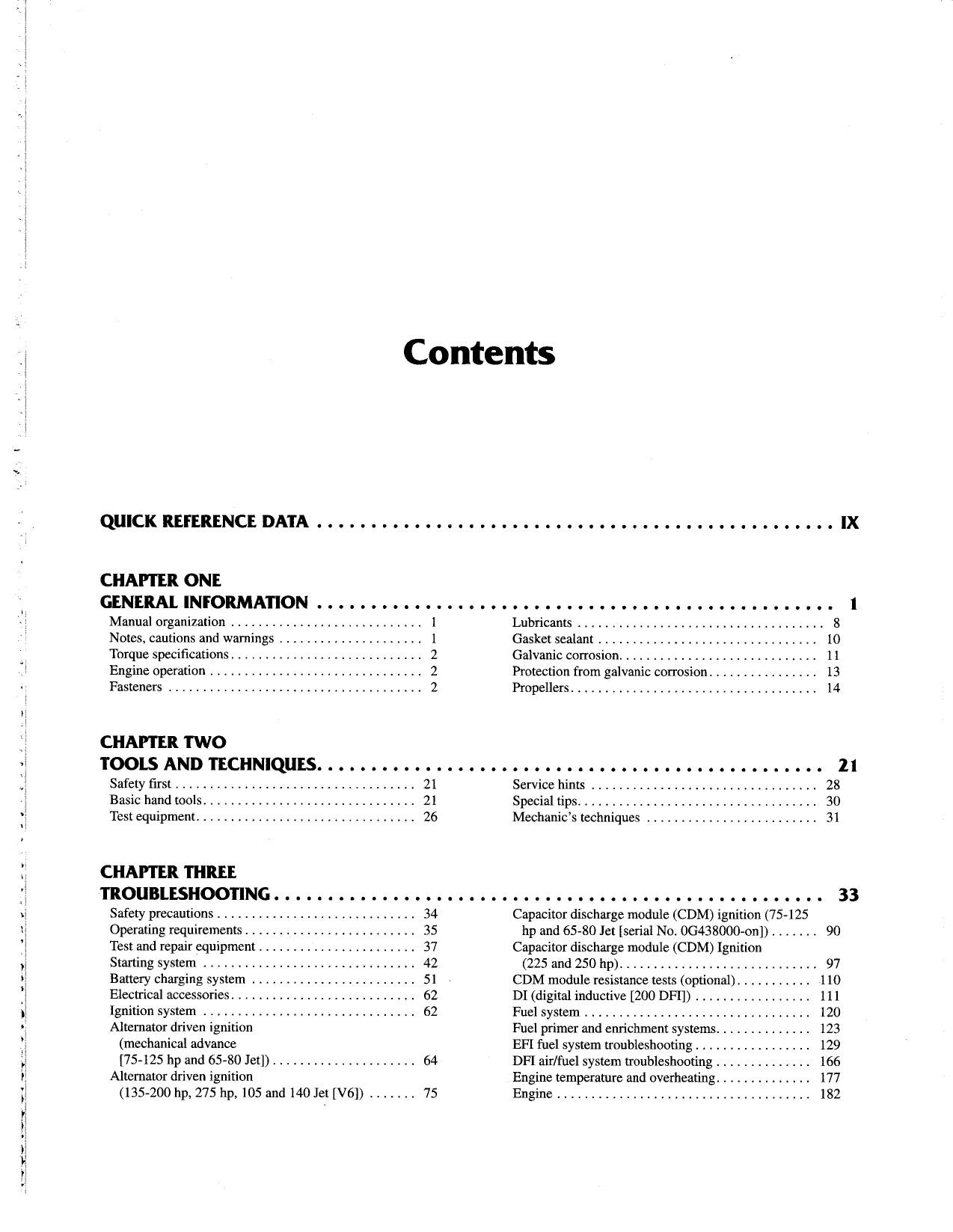 Mercury 100 hp, 125 hp, 135 hp, 140 hp jet outboard motor service manual Preview image 5