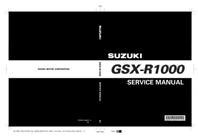 Preview: 2005 Suzuki GSX-R1000 / GSX-R1000 K5 Service Manual (P/N 99500-39270-01E)