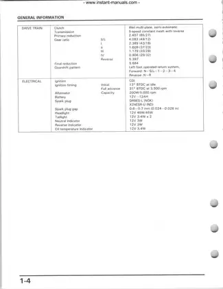 Comprehensive Honda Four Trax 350 Repair Manual: Maintenance & Service Guide Preview image 5