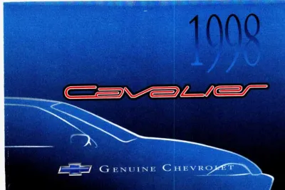 Chevrolet Cavalier Coupe, Sedan, and Convertible Owner's Manual 1998 (P/N 10296279 B)