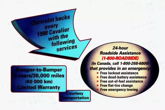 1998 Chevrolet Cavalier owners manual Preview image 3