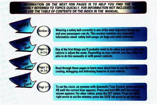 1998 Chevrolet Cavalier owners manual Preview image 4