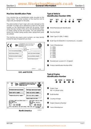 JCB 3CX, 4CX, 214, 215, 217 diesel engine backhoe digger repair manual Preview image 5