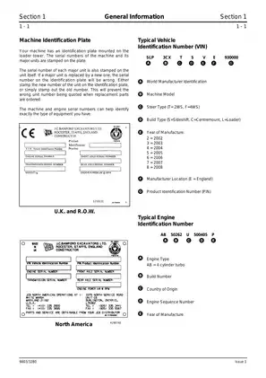 JCB 3CX, 4CX, 214E, 215, 217 backhoe loader service manual Preview image 5