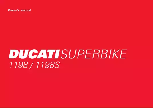 2009 Ducati 1198, 1198S Superbike manual Preview image 1