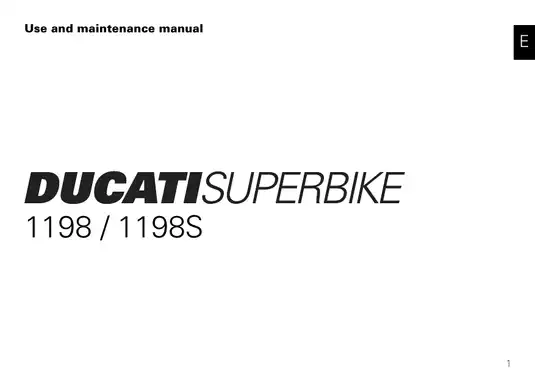 2009 Ducati 1198, 1198S Superbike manual Preview image 2