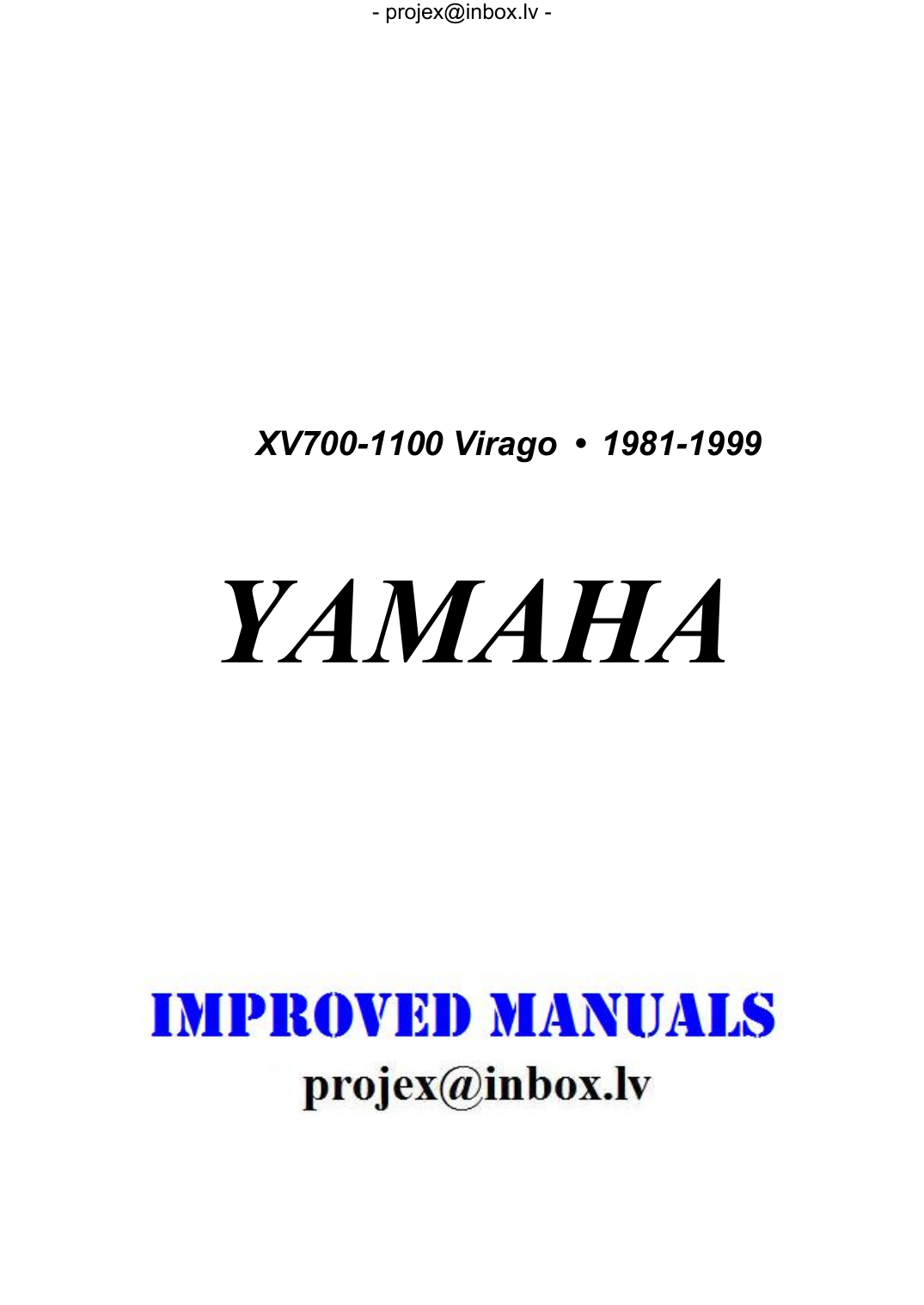1981-1999 Yamaha Virago XV700, XV750, XV920, XV1100 service repair manual Preview image 3