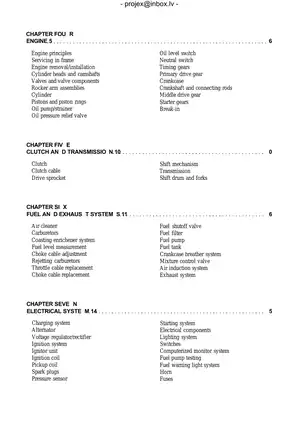 Yamaha XV700-VX1100 Complete Service Manual (1981-1999) Preview image 5
