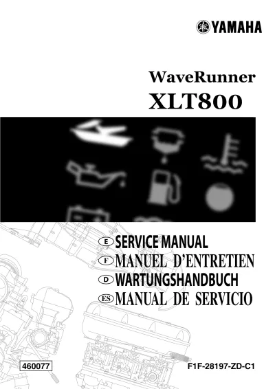 Preview: 2002–2005 Yamaha WaveRunner XLT800 Service Manual (P/N F1F-28197-ZD-C1)