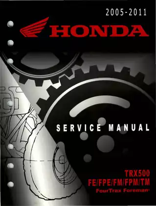 2005-2011 Honda Foreman 500, TRX500 ATV repair and service manual Preview image 1