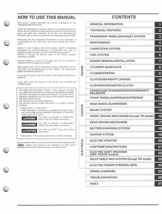 2005-2011 Honda Foreman 500, TRX500 ATV repair and service manual Preview image 3