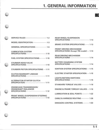 2005-2011 Honda Foreman 500, TRX500 ATV repair and service manual Preview image 5