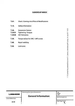 Liebherr R 900, R 902, R 912, R 922, R 932, R 942 Litronic hydraulic excavator manual Preview image 2