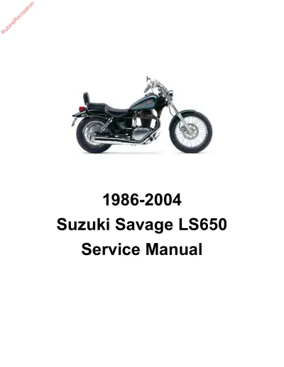 Preview: Suzuki Savage LS650 Service & Repair Manual, 1986–2004