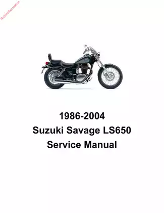 Complete Suzuki Savage LS650 Service Manual (1986-2004)