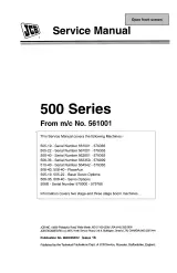 1997–2003 JCB 505-19; 505-22, 506-36, 506B, 508-40, 510-40 Telescopic Handler Service Manual (P/N 9803/3600U) – preview page 1