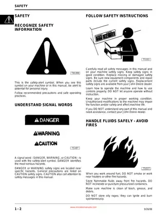 John Deere 240, 245, 260, 285, 320 garden tractor technical manual Preview image 5