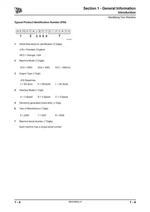 JCB 506C, 506C, HL 508C Telescopic Handler service manual Preview image 5