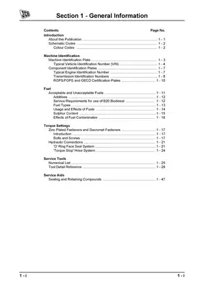 JCB Service Manual for Earthmoving Equipment