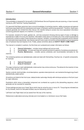 JCB 8052, 8060 mini excavator manual Preview image 2