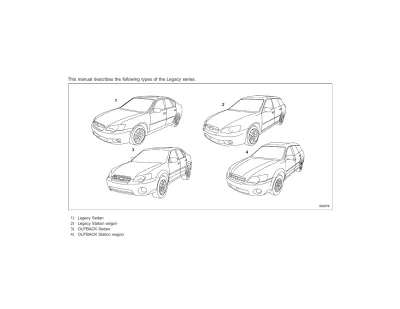 2005–2008 Subaru Legacy Factory Service Manual – preview page 1