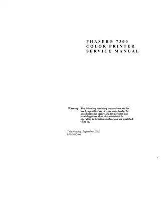 Xerox Phaser 7300 Color Printer Service Manual - Comprehensive Digital Guide Preview image 3