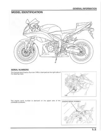 2007-2008 Honda CBR600RR service manual Preview image 5